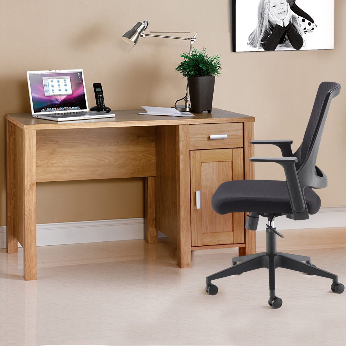 Amazon Oak Finish Home Office Desk 1.2m wide